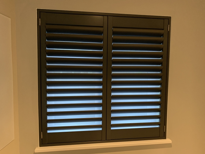 Dark grey shutters