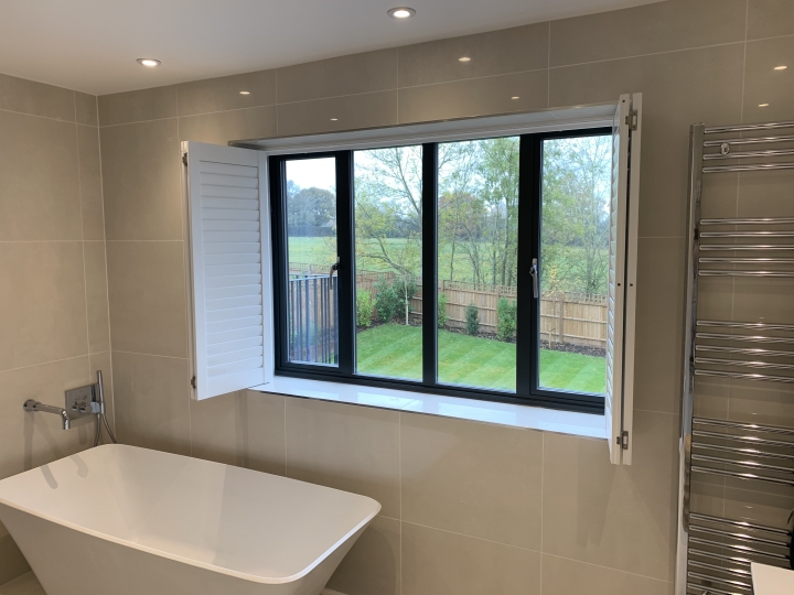 63mm Louvre shutters fitted in Hertford