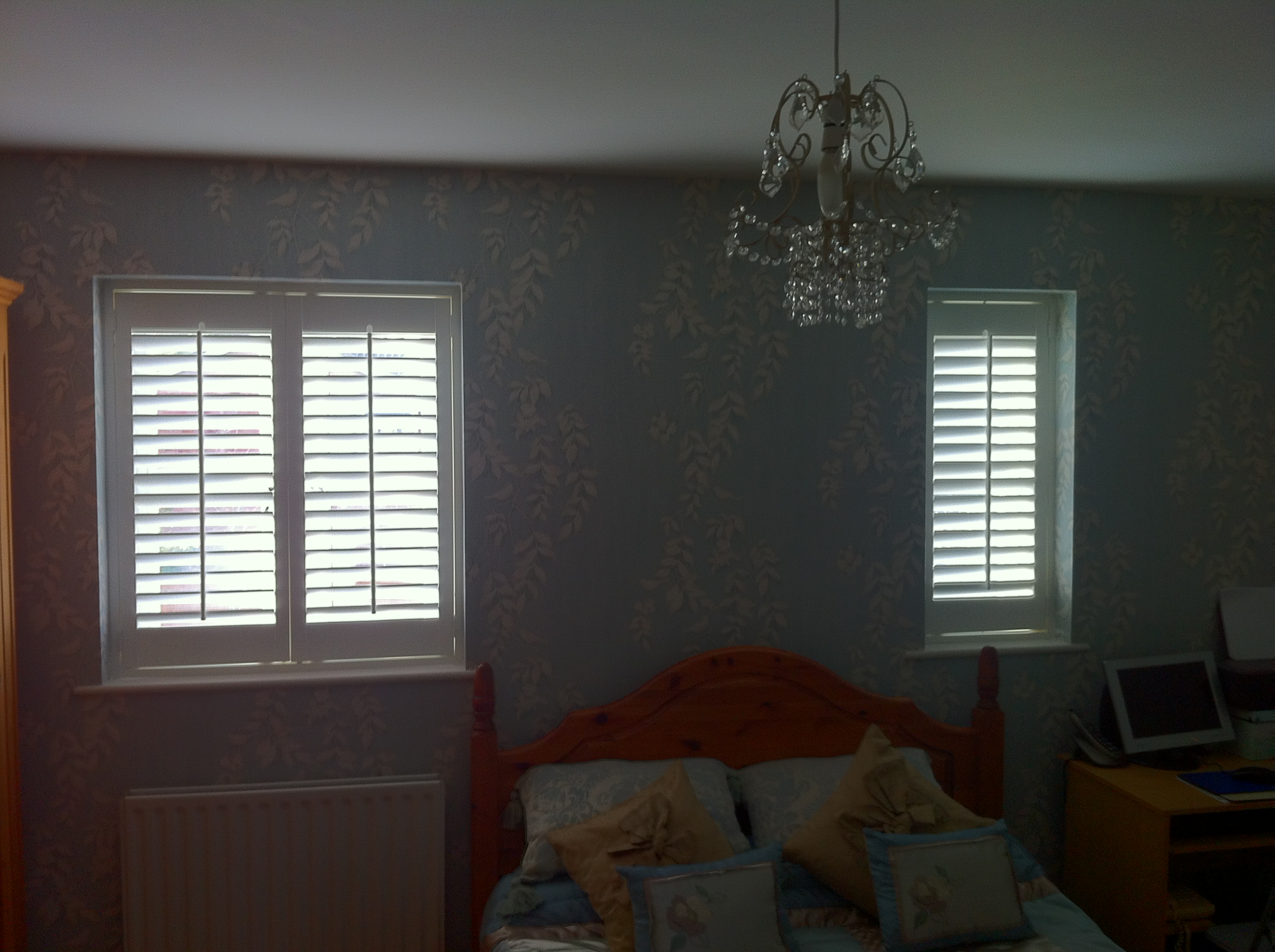 Shutters fitted in bedroom Hunsdon  - Plantation shutters -  Carolina Blinds
