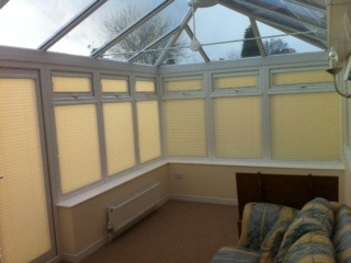 Intu Pleated Blinds fitted in Bishops Stortford  - Conservatory window blinds -  Carolina Blinds