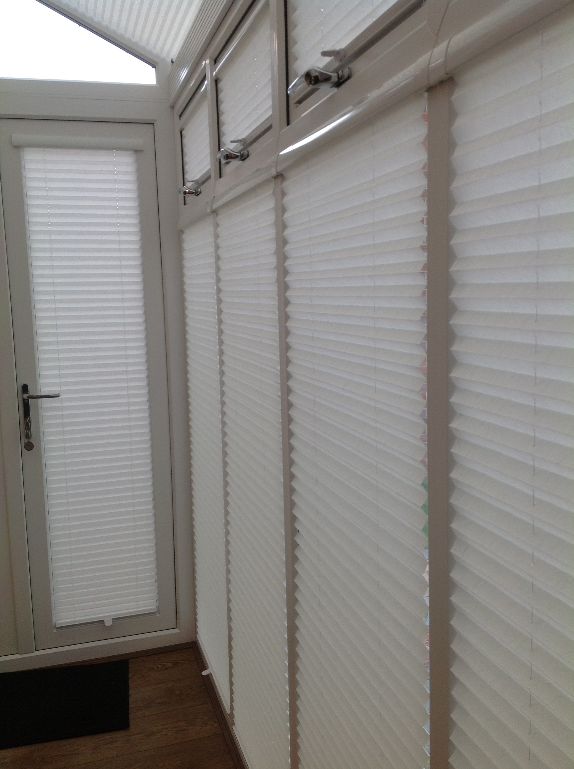 Pleated Intu blinds fitted in Bishops Stortford  - Conservatory window blinds -  Carolina Blinds