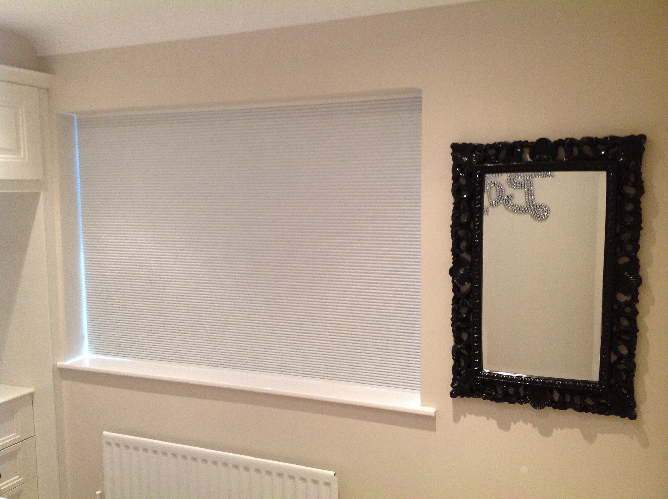 Blackout Pleated blind fitted in Harlow  - Pleated blinds -  Carolina Blinds