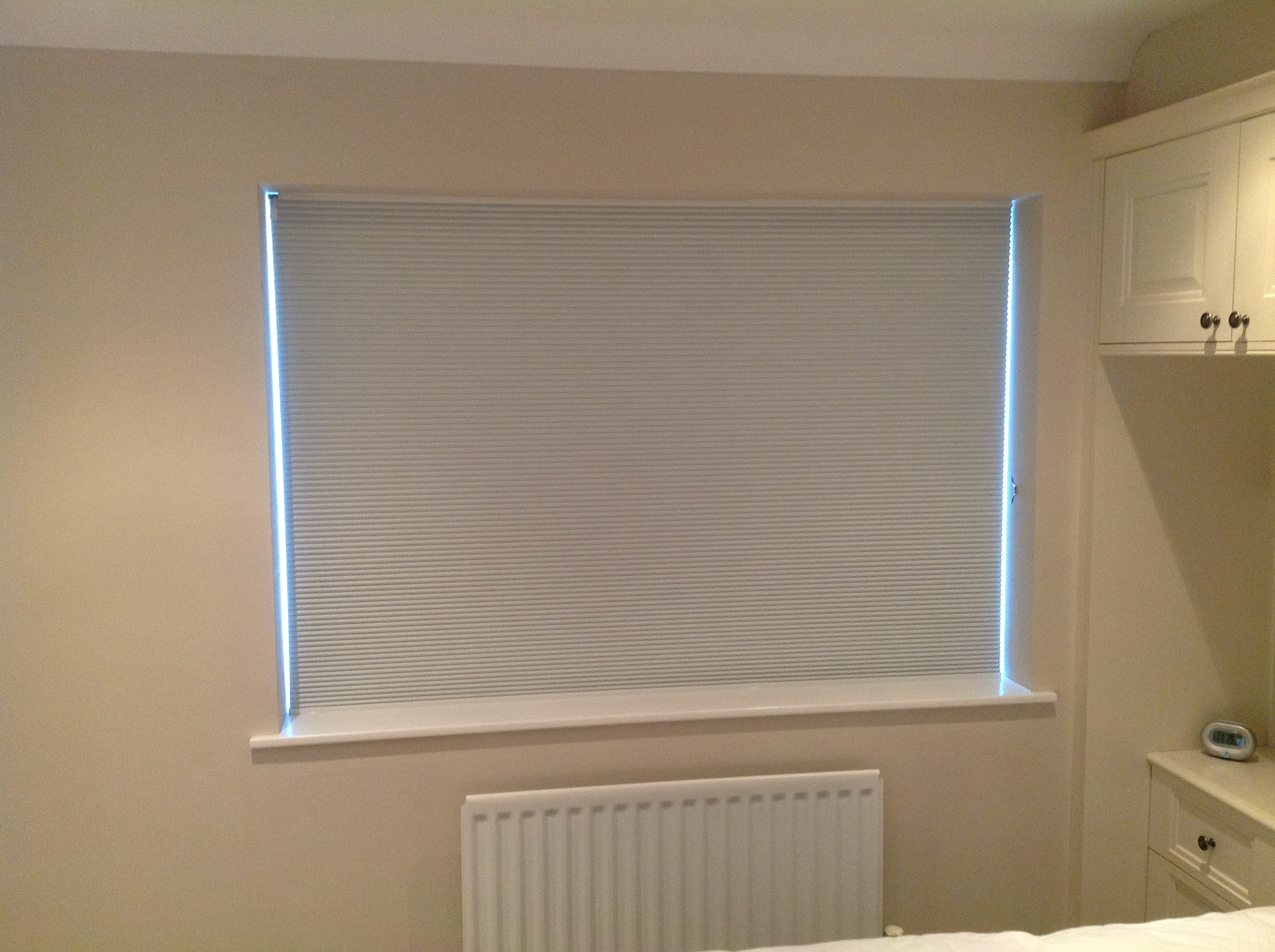 Blackout White Pleated blind  - Pleated blinds -  Carolina Blinds